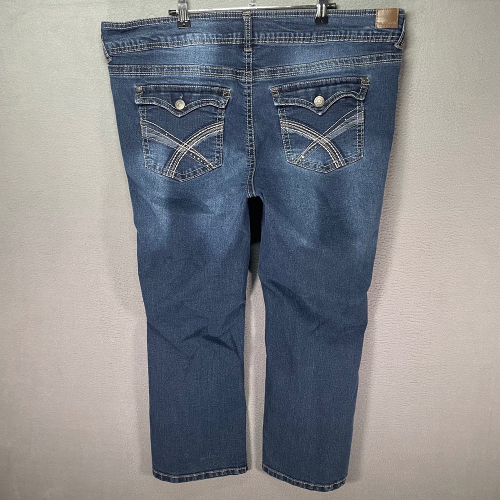 WallFlower Jeans Womens 20 Short‎ Luscious Curvy Fit Straight Leg Blue Plus Size - Picture 2 of 10